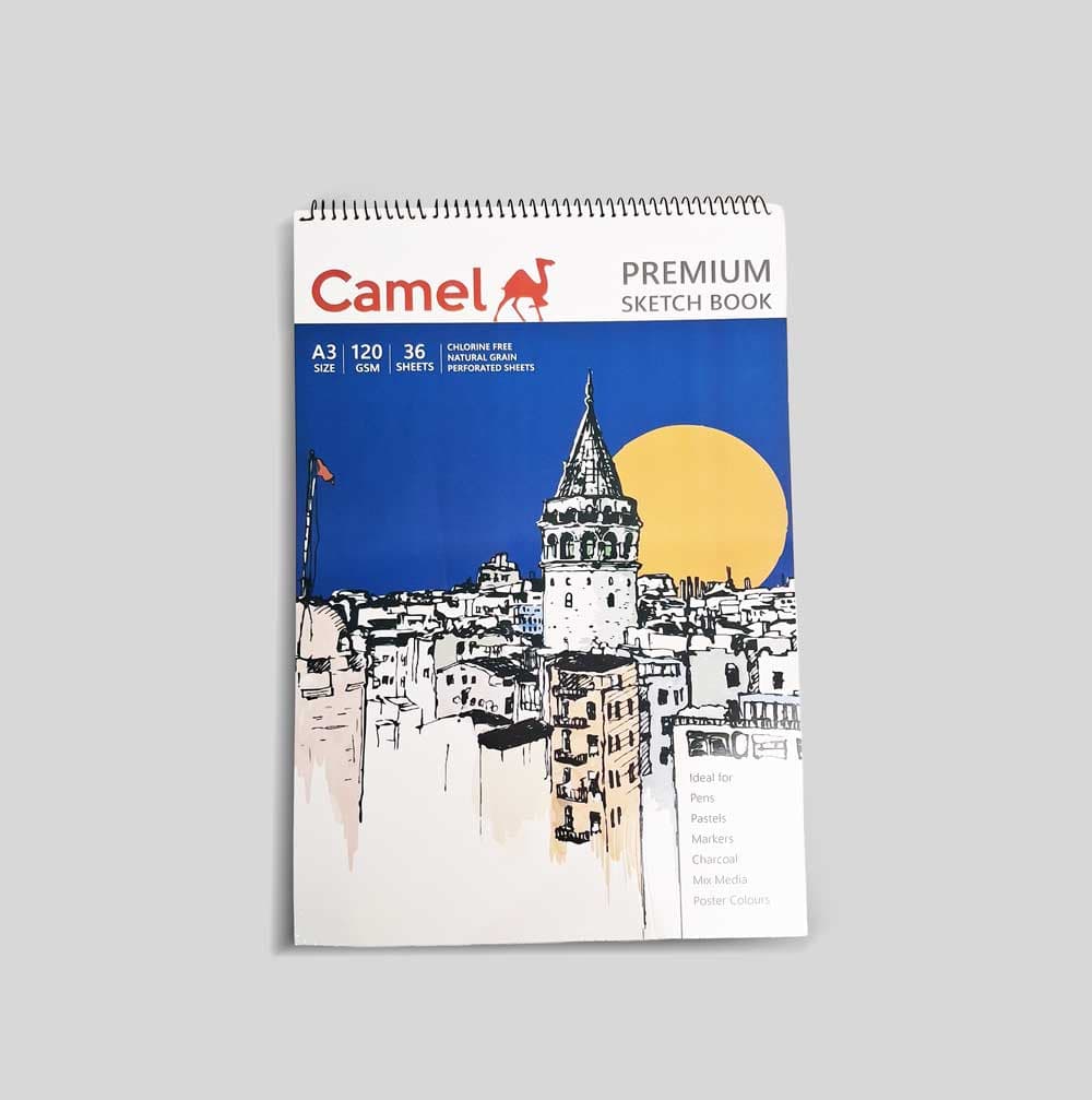 Premium A3 Sketchbook - 120 GSM, 36 Sheets (Top Spiral Bound)